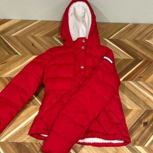 Hollister Vibrant Red Puffer Jacket